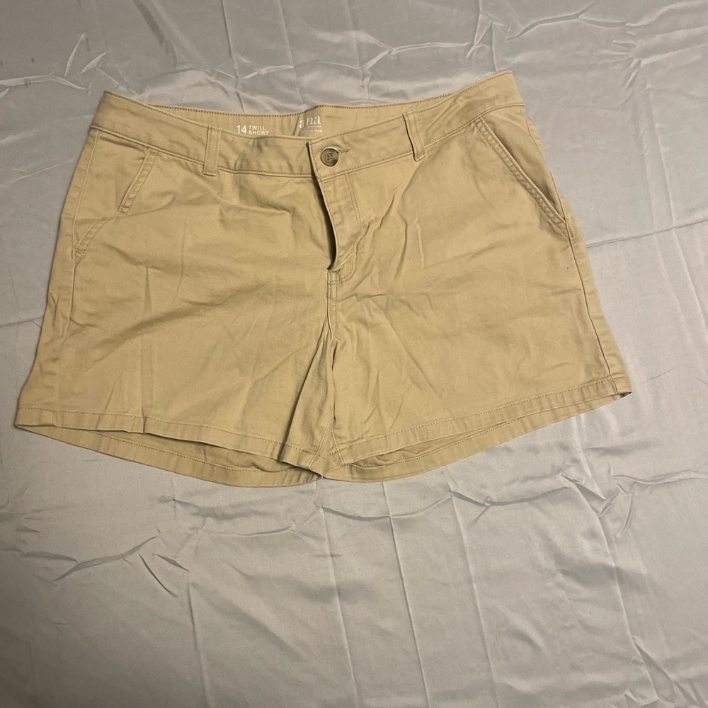Ana Twill Shorts Size 14 (khaki)